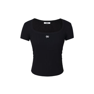 [NAWS] Garden Slim Fit Ice Silk Square Collar T-Shirt