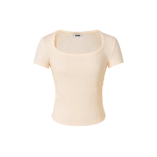 [NAWS] Garden Slim Fit Ice Silk Square Collar T-Shirt