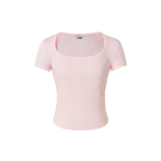 [NAWS] Garden Slim Fit Ice Silk Square Collar T-Shirt