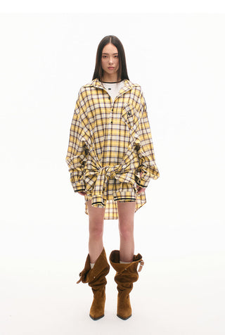 [NAWS] Butter Shirt Double Sleeve Plaid Top