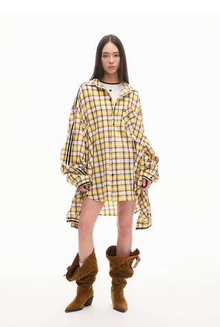 [NAWS] Butter Shirt Double Sleeve Plaid Top