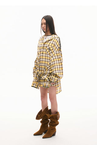 [NAWS] Butter Shirt Double Sleeve Plaid Top