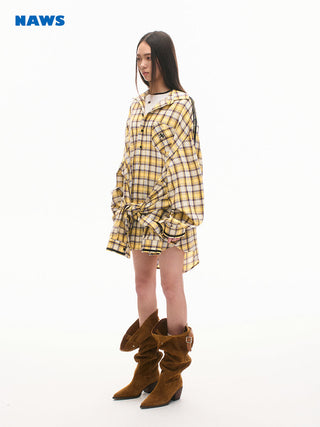 [NAWS] Butter Shirt Double Sleeve Plaid Top