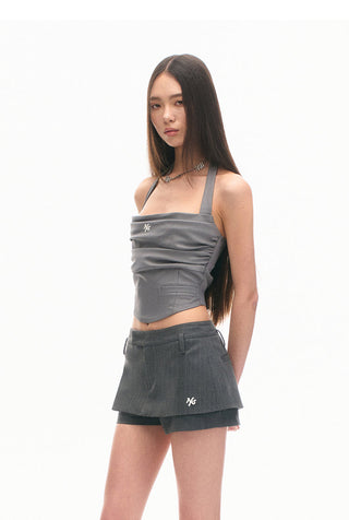 [NAWS] Short Skirt Minimalist Zipper Suit Skirt