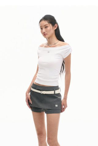 [NAWS] Short Skirt Minimalist Zipper Suit Skirt