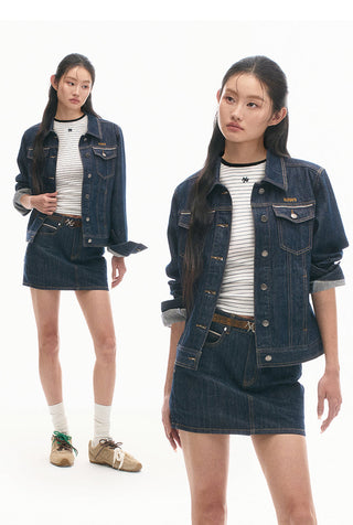 [NAWS] Cow Coat Retro Denim Top