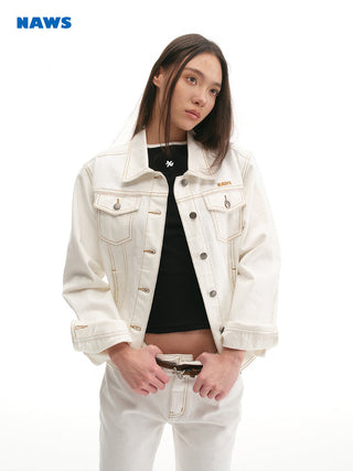 [NAWS] Cow Coat Retro Denim Top