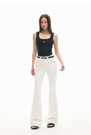 [NAWS] +5CM Retro high waist slim jeans