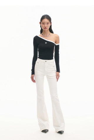 [NAWS] +5CM Retro high waist slim jeans