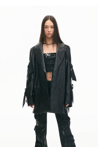 [NAWS] Phantom Butterfly Suit Embroidered Leather Coat