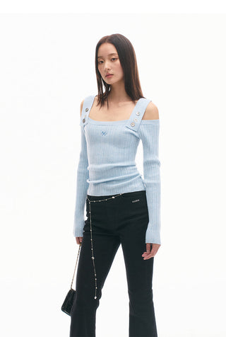 [NAWS] Vacation Strap Knitwear Cashmere Long Sleeve