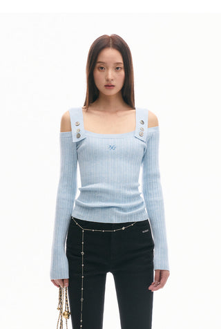 [NAWS] Vacation Strap Knitwear Cashmere Long Sleeve