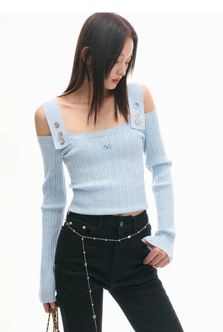 [NAWS] Vacation Strap Knitwear Cashmere Long Sleeve