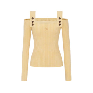 [NAWS] Vacation Strap Knitwear Cashmere Long Sleeve