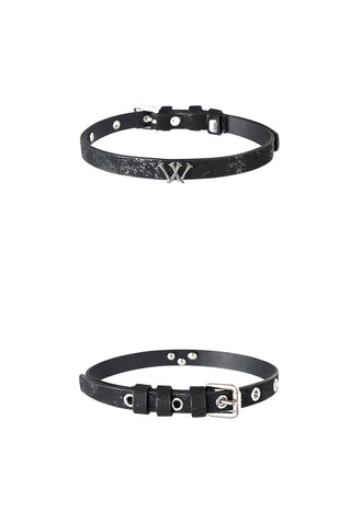 [NAWS] ROYAL Choker Black Leather Adjustable