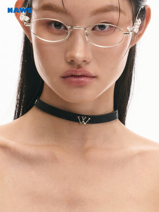 [NAWS] ROYAL Choker Black Leather Adjustable