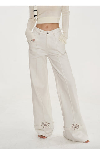 [NAWS] Parallel Straight V Waist Casual Pants