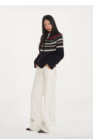 [NAWS] Parallel Straight V Waist Casual Pants