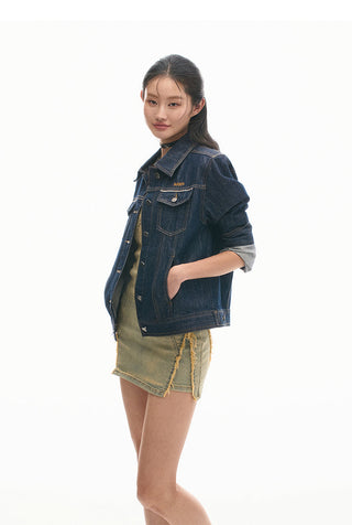 [NAWS] Python Twill Denim Cinched Dress