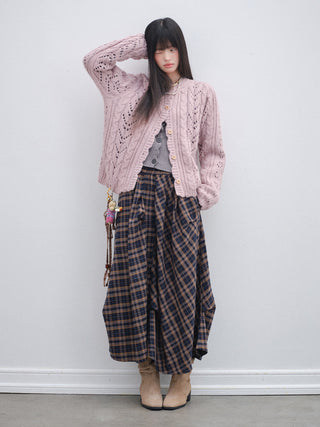 [OTR] Pink Flower Wool Knit Cardigan