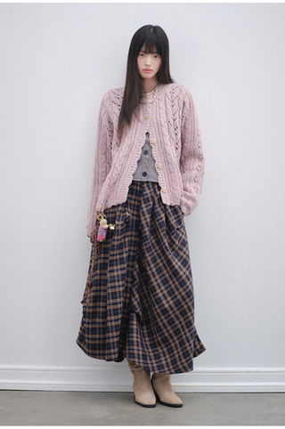 [OTR] British College Style Irregular Plaid Skirt