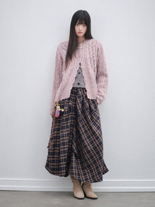 [OTR] British College Style Irregular Plaid Skirt