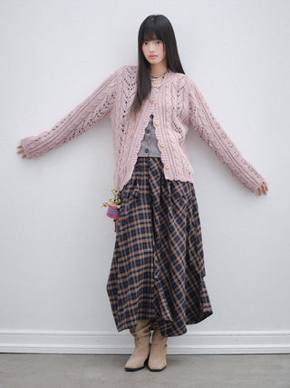 [OTR] British College Style Irregular Plaid Skirt