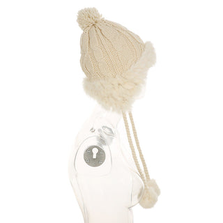 Wool knitted plush hat