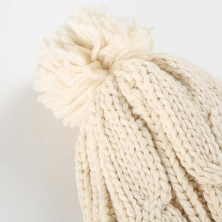 Wool knitted plush hat