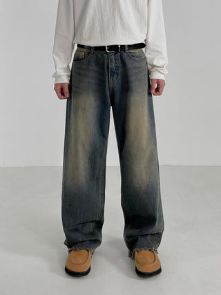 Gradient-washed wide-leg jeans / V2