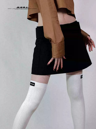 Long calf over the knee mid-tube socks