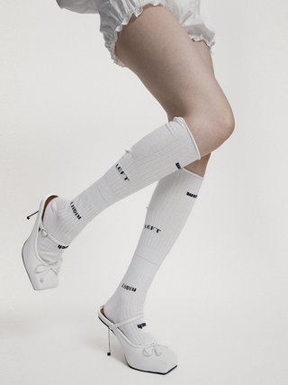 Letter graphic sporty socks