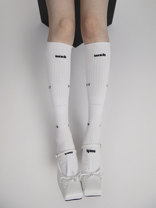 Letter graphic sporty socks