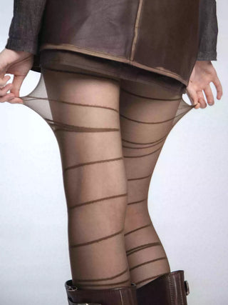 Geometric line design Maillard stockings