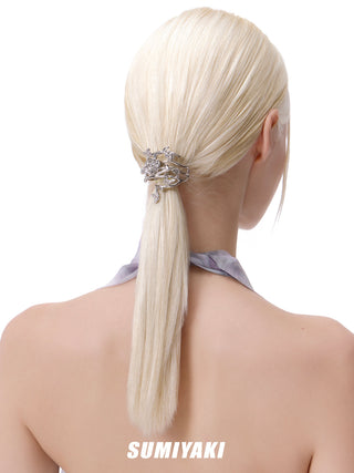 Metal Rose Girl Ponytail Hairpin