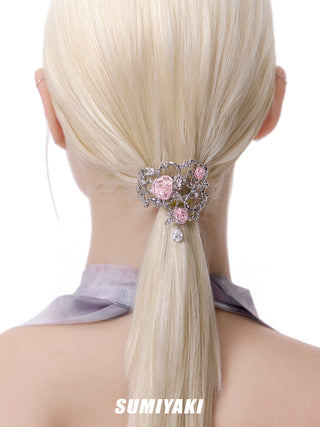 Metal Rose Girl Ponytail Hairpin