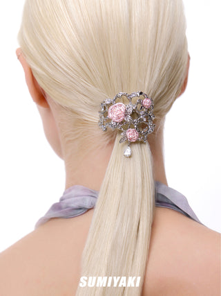 Metal Rose Girl Ponytail Hairpin