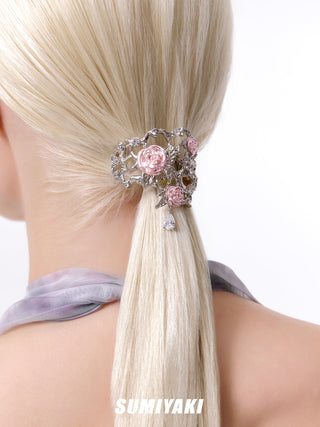 Metal Rose Girl Ponytail Hairpin