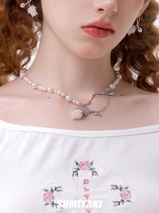 Summer limited edition tulip pearl necklace