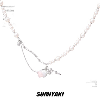 Summer limited edition tulip pearl necklace