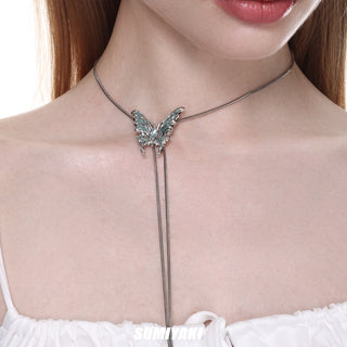 Hetero Butterfly Pull-out Necklace