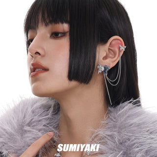 Asymmetrical tassel earrings