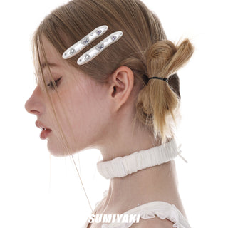 Zircon hairpin bangs oversized clip