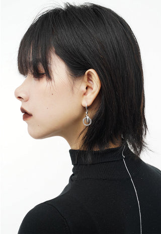 Long circle earrings