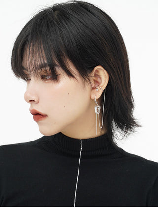 Long circle earrings