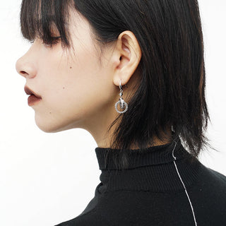 Long circle earrings