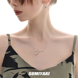 Chinese bamboo shadow series necklace