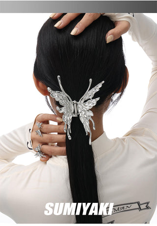 Biochemical butterfly series liquid metal hair clip