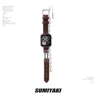 Leather Metal Double Layer Watch