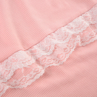 puff sleeve Pink Tops